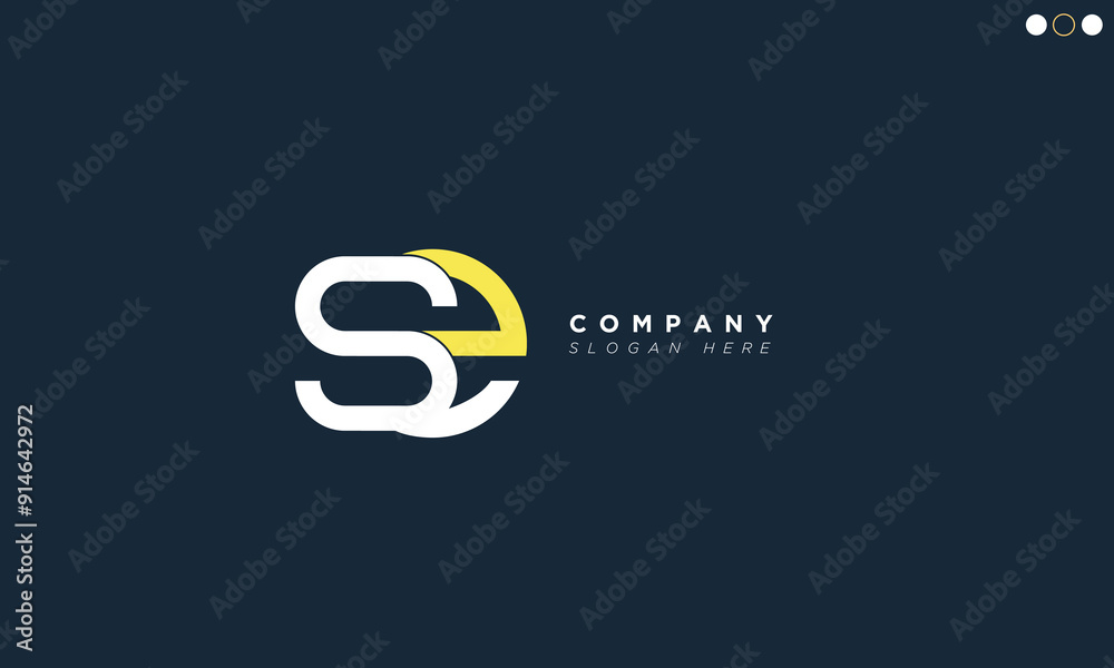 Obraz premium SE Alphabet letters Initials Monogram logo 
