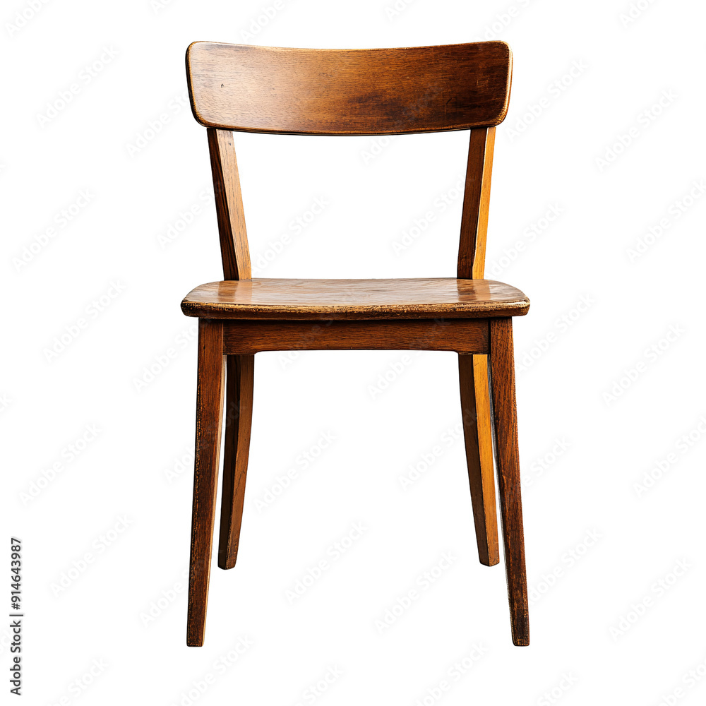 Minimalist Wooden Chair on White Background Minimalist Wooden Chair on White Background