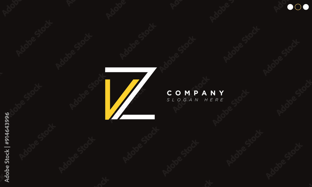 VZ Alphabet letters Initials Monogram logo VZ Alphabet letters Initials Monogram logo