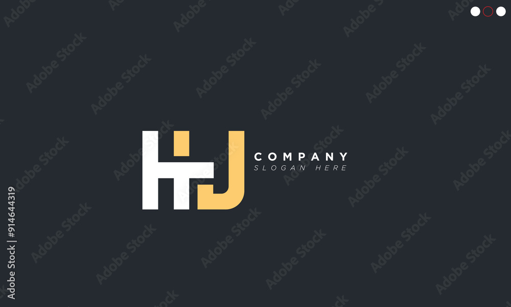 HJ Alphabet letters Initials Monogram logo HJ Alphabet letters Initials Monogram logo