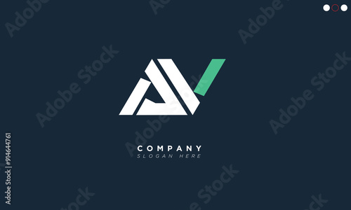 AV Alphabet letters Initials Monogram logo 