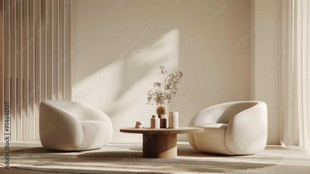 Minimalist Living Room with Natural Light Minimalist Living Room with Natural Light