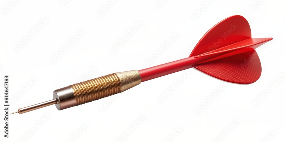 A red dart isolated with arrow design in , target, aim, bullseye, competition, success, accuracy, strategy, precision, goal A red dart isolated with arrow design in , target, aim, bullseye, competition, success, accuracy, strategy, precision, goal