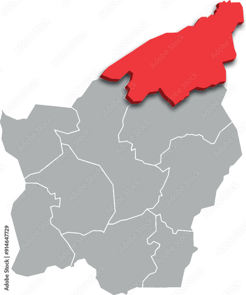 SERRAVALLE municipality map ADMINISTRATIVE DIVISIONS of SAN MARINO 3d isometric map SERRAVALLE municipality map ADMINISTRATIVE DIVISIONS of SAN MARINO 3d isometric map