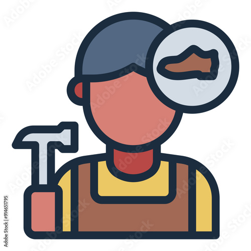 Shoemaker avatar representing a person who makes and repairs shoes.