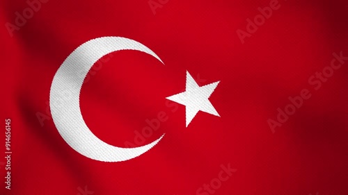 National Flag of Turkey Waving - 4K Turkish Flag 