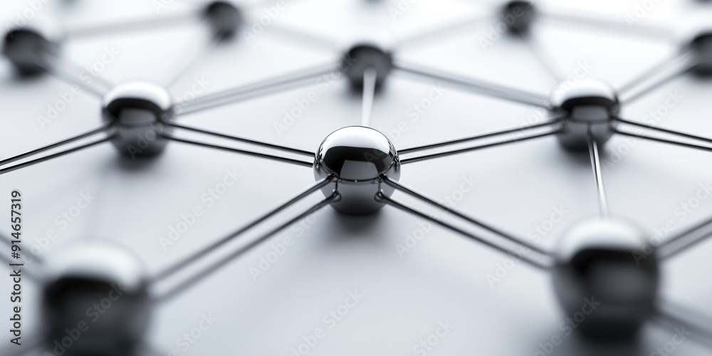 A detailed view of multiple metal spheres stacked together A detailed view of multiple metal spheres stacked together