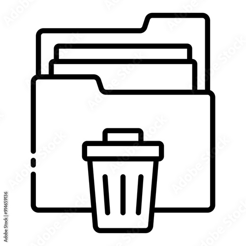 Icon for deleting or removing folders and files.