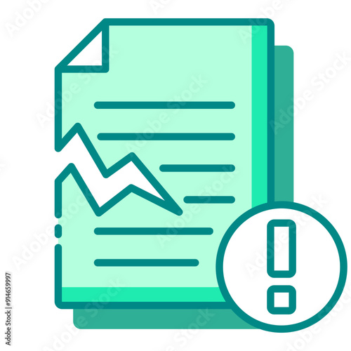 Icon showing a corrupt file with error indication.
