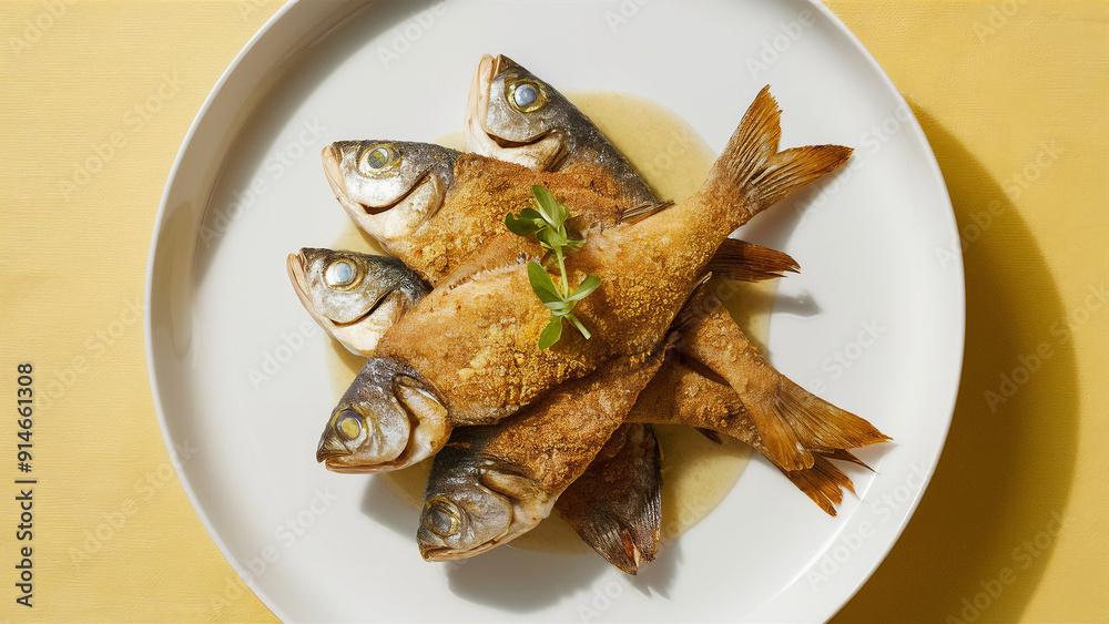 Fototapeta premium fish on plate