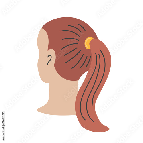 Pony tail icon clipart avatar logtotype isolated vector illustration