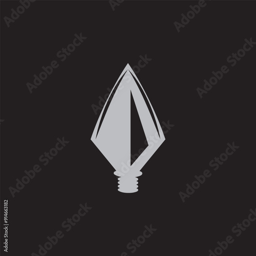 Spear logo icon vector illustration design.Head spear logo vintage illustration design vector