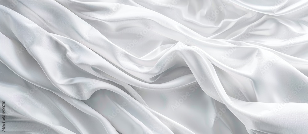 Obraz premium White Satin Draped Fabric Texture