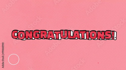 Congratulations Cartoon Style Animation