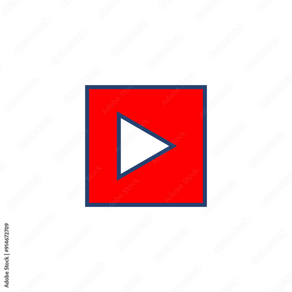 Play Icon vector. Play button vector icon Play Icon vector. Play button vector icon