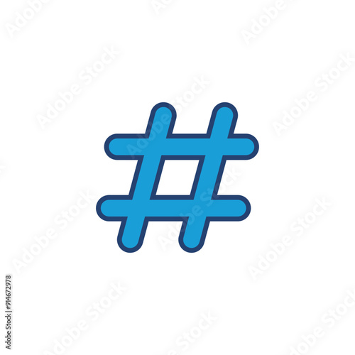 Hashtag icon vector. hashtag symbol