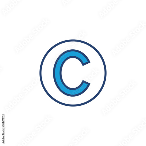 Copyright icon vector. copyright symbols