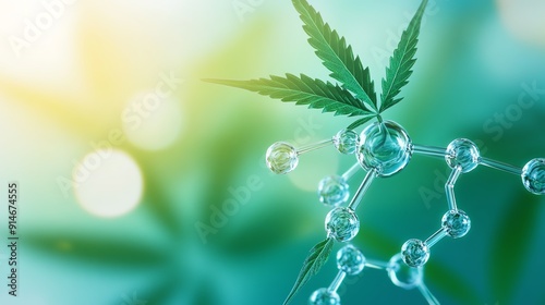 Molecular structure of THC, Molecules, cannabis compound photo