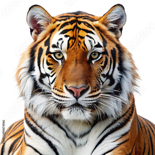 tiger head isolated on transparent background