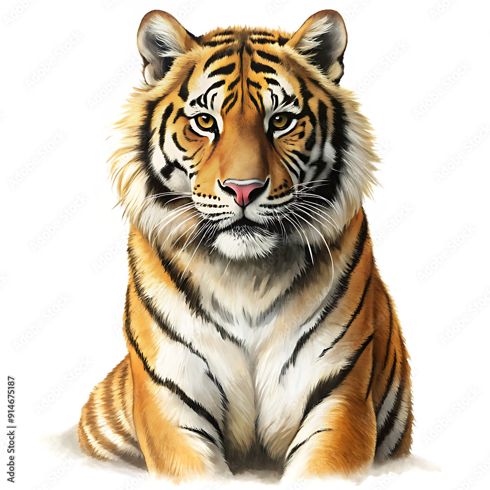Fototapeta premium tiger head isolated on transparent background