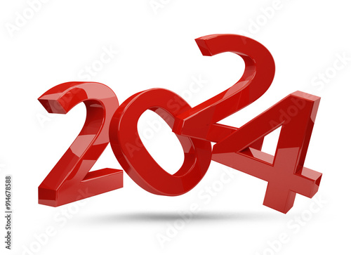 2024 red color new year sym...