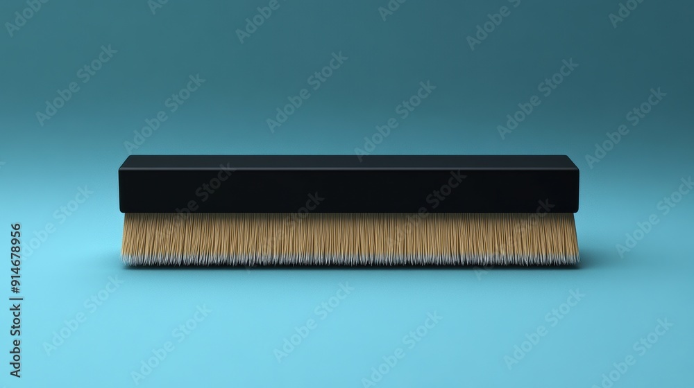 Stylized Brush on Turquoise Background Stylized Brush on Turquoise Background