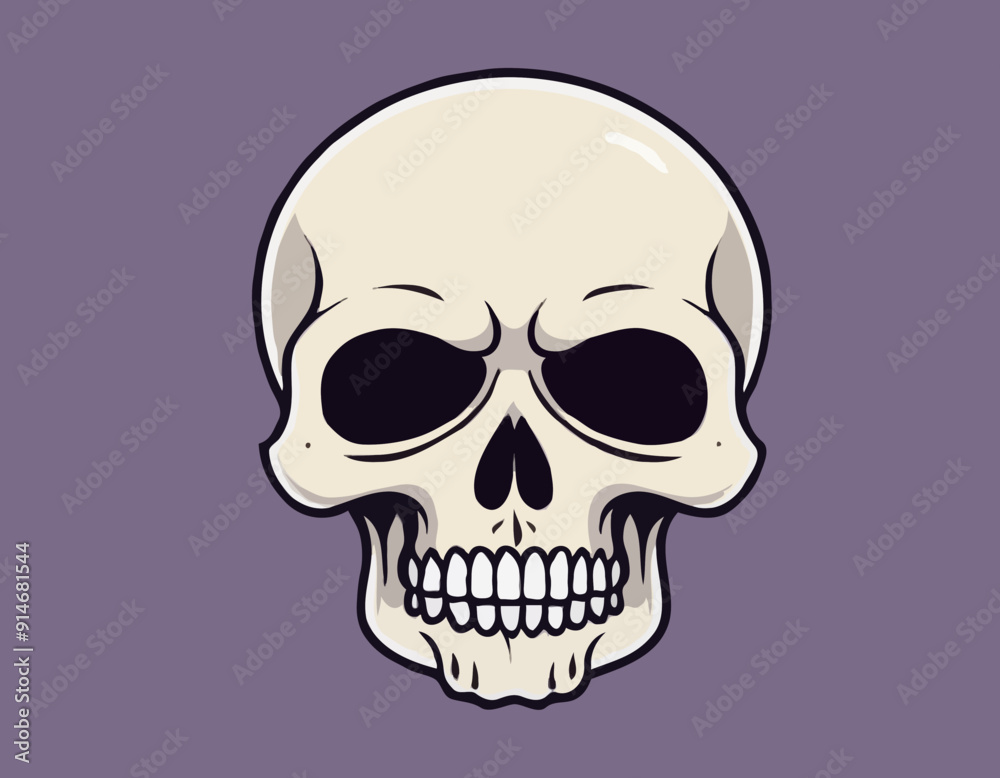 Skull cartoon icon. vector illustration.
Skull cartoon icon. vector illustration.