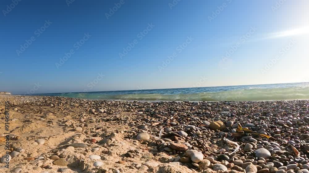Beautiful beach in the south of Sicily, Italy in slow motion Beautiful beach in the south of Sicily, Italy in slow motion