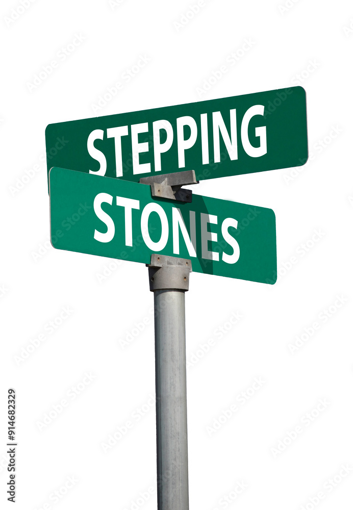Fototapeta premium stepping stones sign