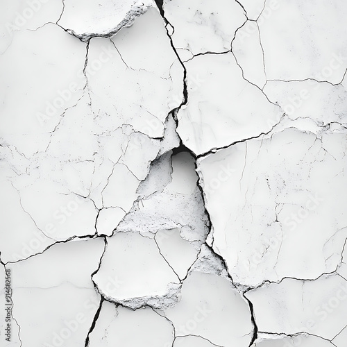 Cracked White Ceramic Texture Background photo