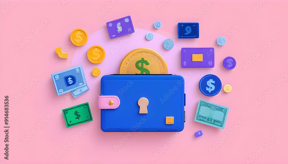 blue digital wallet financial icons business sale 4 blue digital wallet financial icons business sale 4