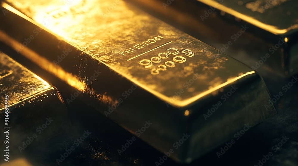 Gold bar gold coin money investing economy assets : Generative AI Gold bar gold coin money investing economy assets : Generative AI