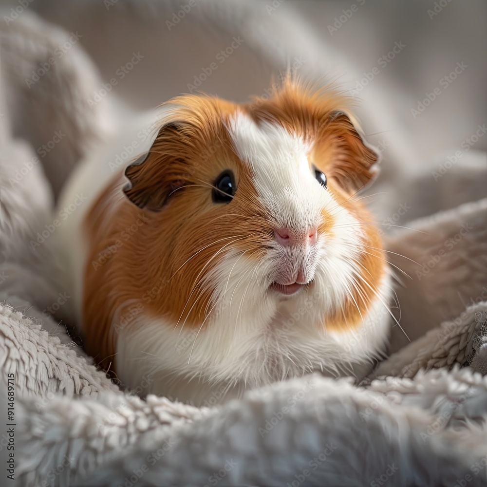 Guinea Pig isolated on paper background Guinea Pig isolated on paper background