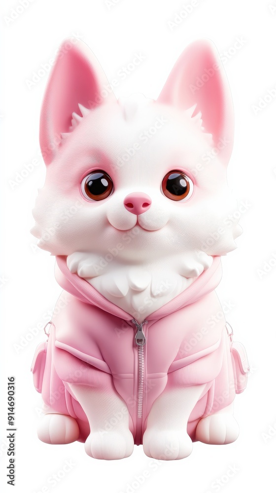 Cute and fluffy toy pet rabbit in a pink hoodie, perfect for children's playtime or decorative purposes. Cute and fluffy toy pet rabbit in a pink hoodie, perfect for children's playtime or decorative purposes.