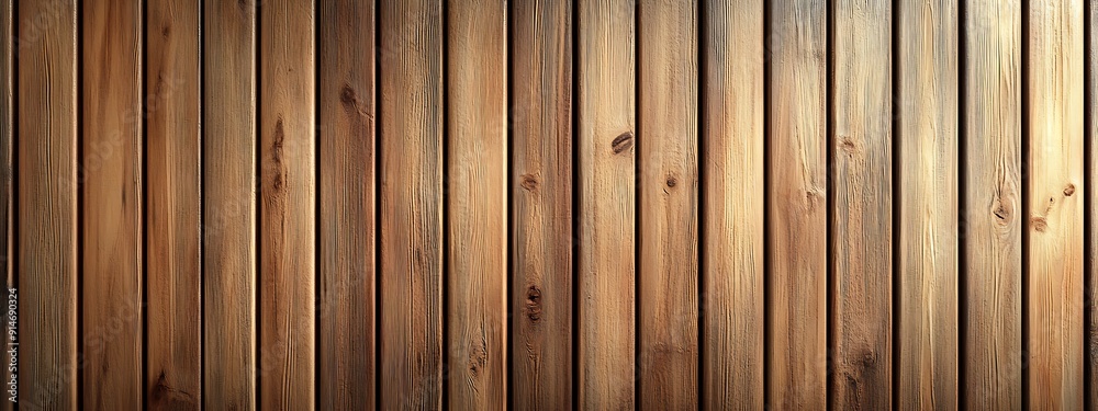 Obraz premium Vertical slats on wooden wall natural wood paneling texture for interior design 