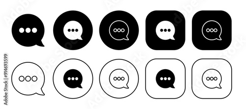 Circle chat rounded right Icon