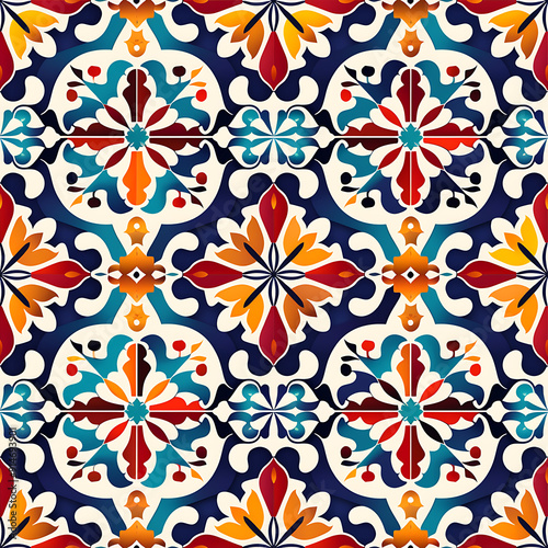 Kurdish Traditional Art Repeating Pattern