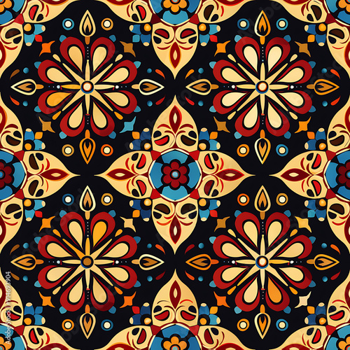 Kurdish Traditional Art Repeating Pattern