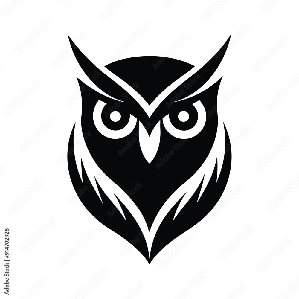 Owl logo silhouette vector art Owl logo silhouette vector art