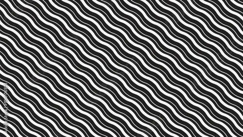 Black and white wavy seamless pattern vector image for backdrop or presentation