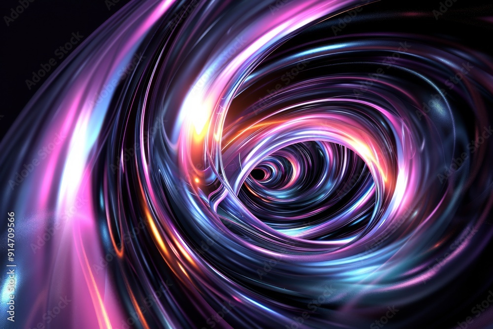 Abstract Neon Swirls: A Digital Art Exploration Abstract Neon Swirls: A Digital Art Exploration