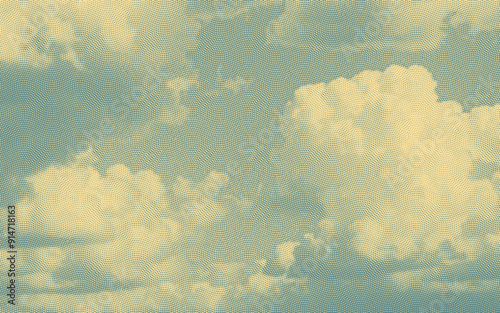 Clouds in the sky. Vector vintage engraving. 8 EPS