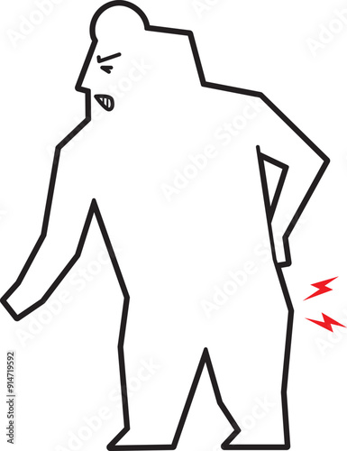 臀部が痛い男性ビジネスマン