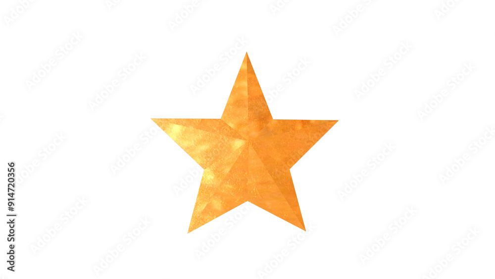 Gold star isolated on transparent background. Gold star isolated on transparent background.
