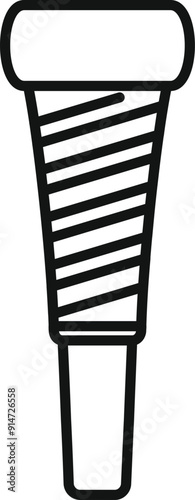 Simple line art of a party blower, often used for generating noise and adding excitement to birthday parties and celebrations