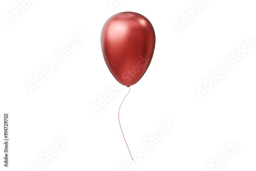 red balloon isolated on white