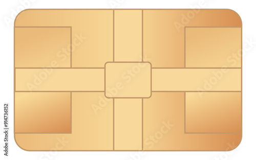 Simcard chip vector image, access card chip icon