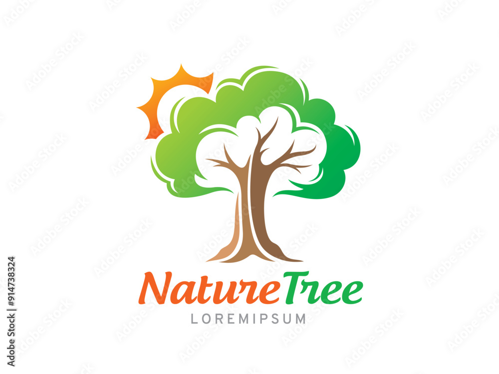 Obraz premium Nature tree logo symbol or icon template