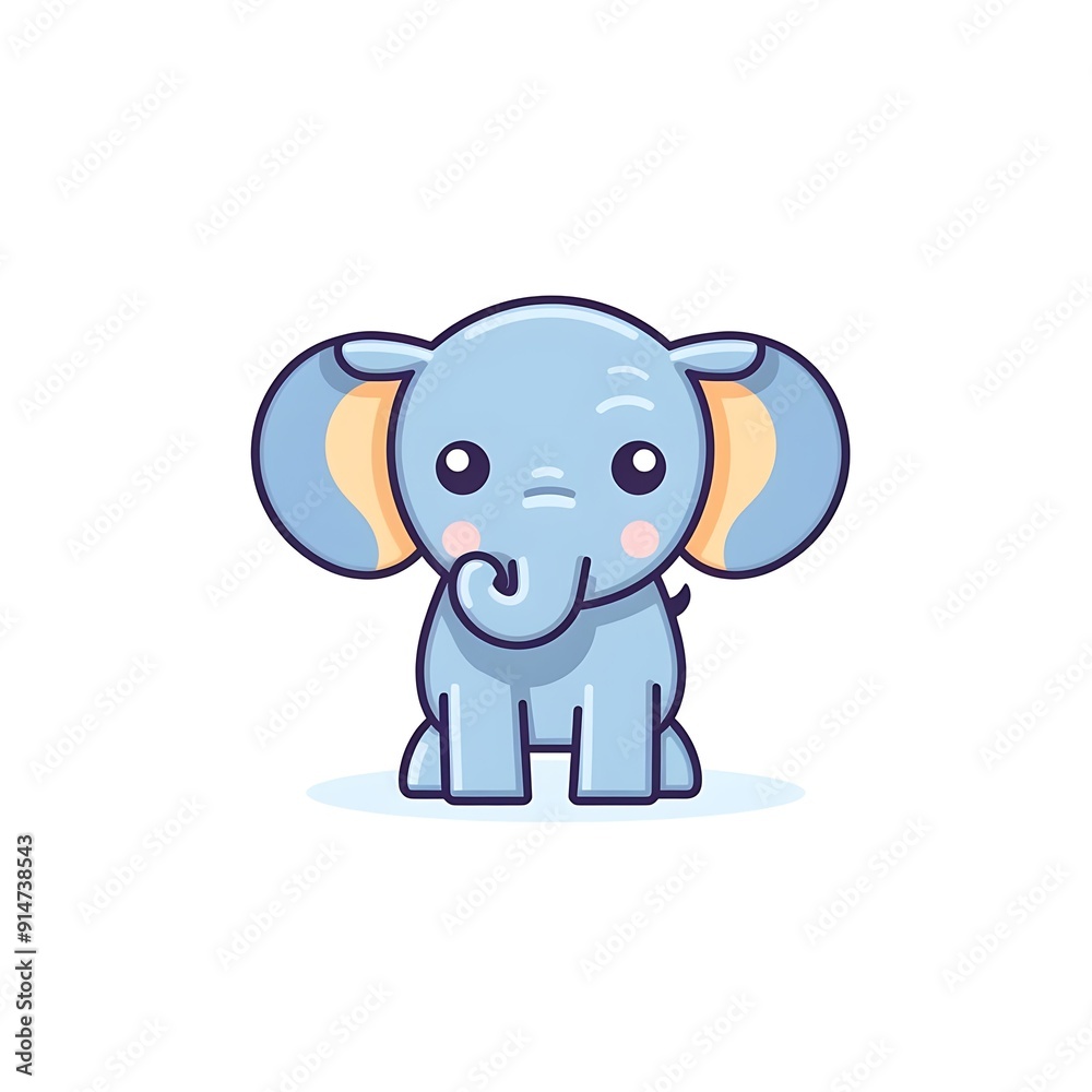 Cute Cartoon Baby Elephant Illustration Cute Cartoon Baby Elephant Illustration