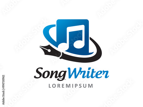 Song Writer logo symbol or icon template